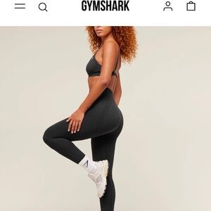 GYMSHARK Vital Seamless 2.0 Leggings in Black Marl Women’s size Large
